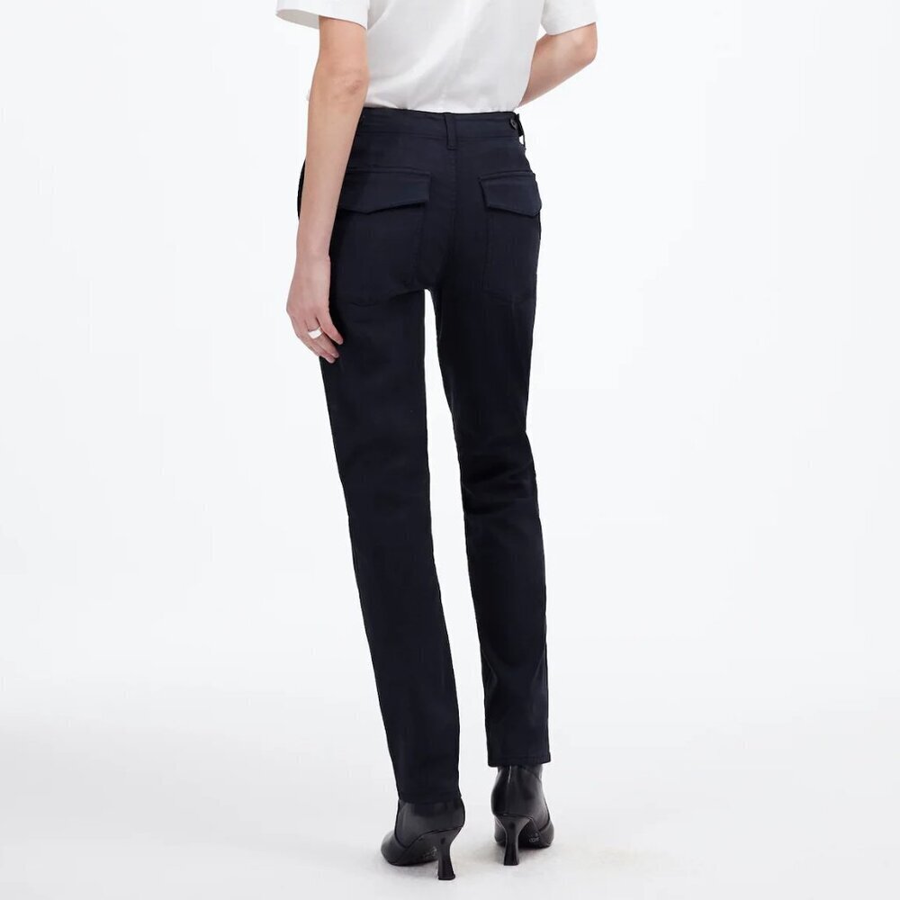 Madewell Slim Straight Utility Pants Garment Dye Deep Indigo Size 29 NWT - Picture 3 of 11